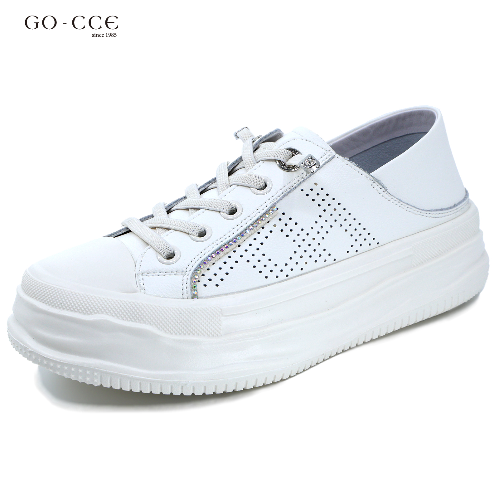 여성 스니커즈 ZOP3S083 화이트 4cm