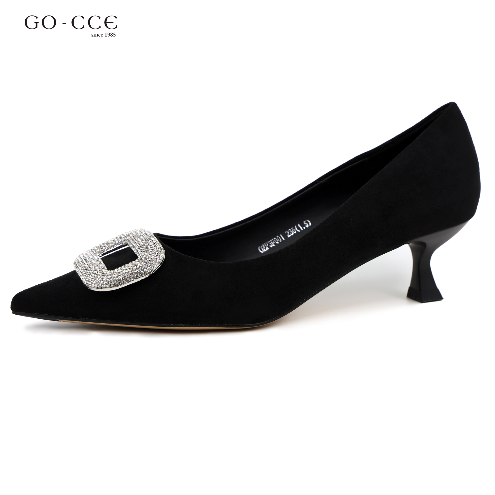 여성 보석장식 펌프스 OZP3F001 블랙 5cm