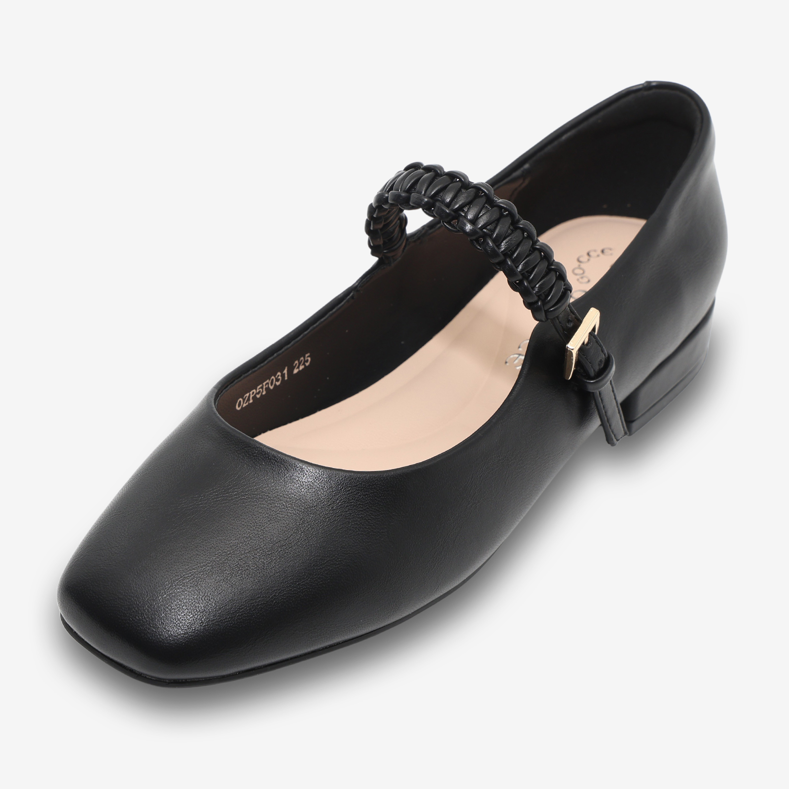 여성 메리제인 플랫 OZP5F031 블랙 2cm