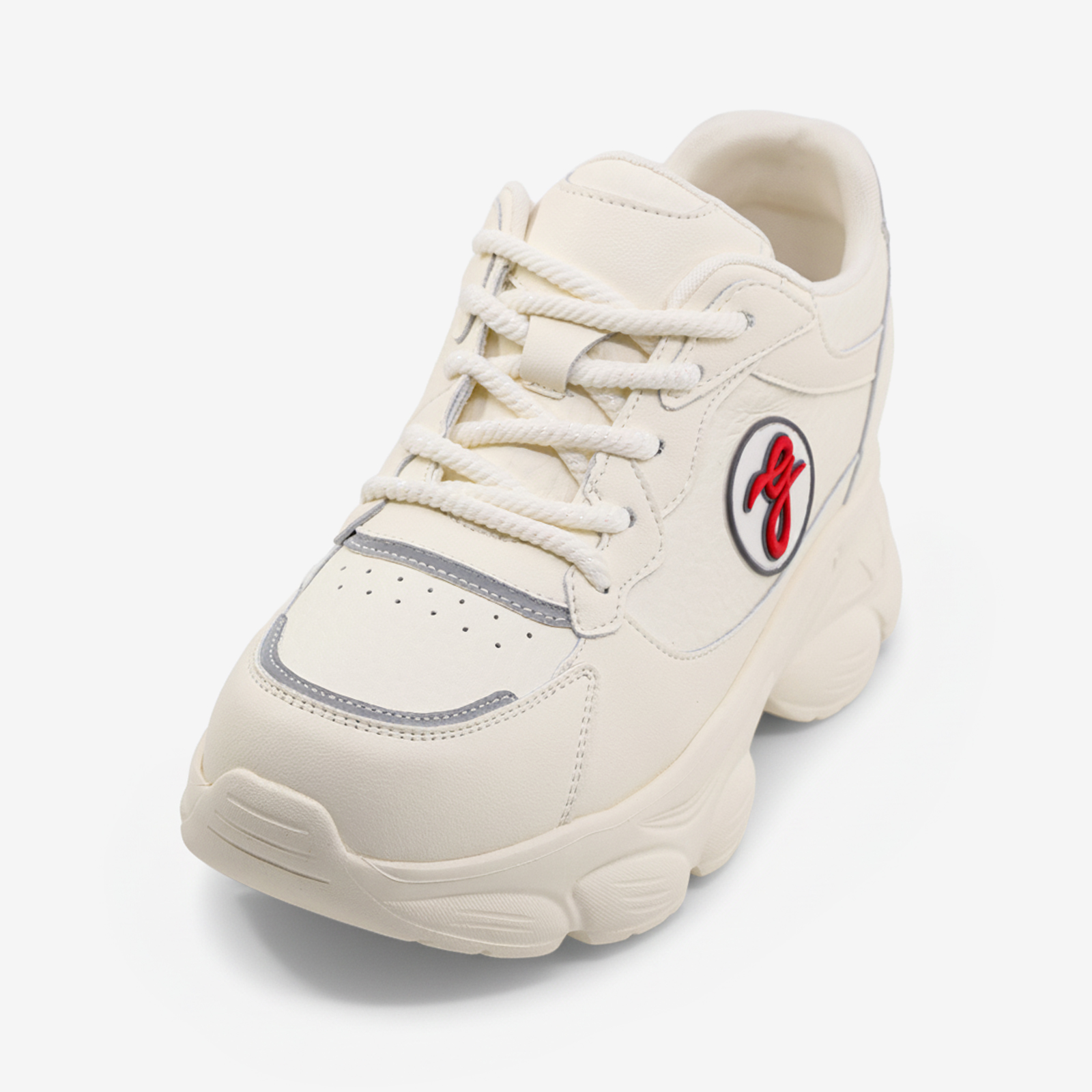 여성 스니커즈 OZP6S008 아이보리 6cm